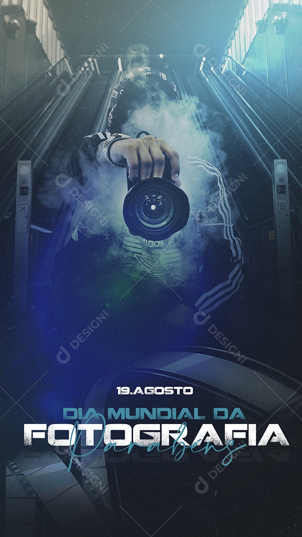 Social Media Story Dia Mundial Da Fotografia 19 De Agosto PSD Editável