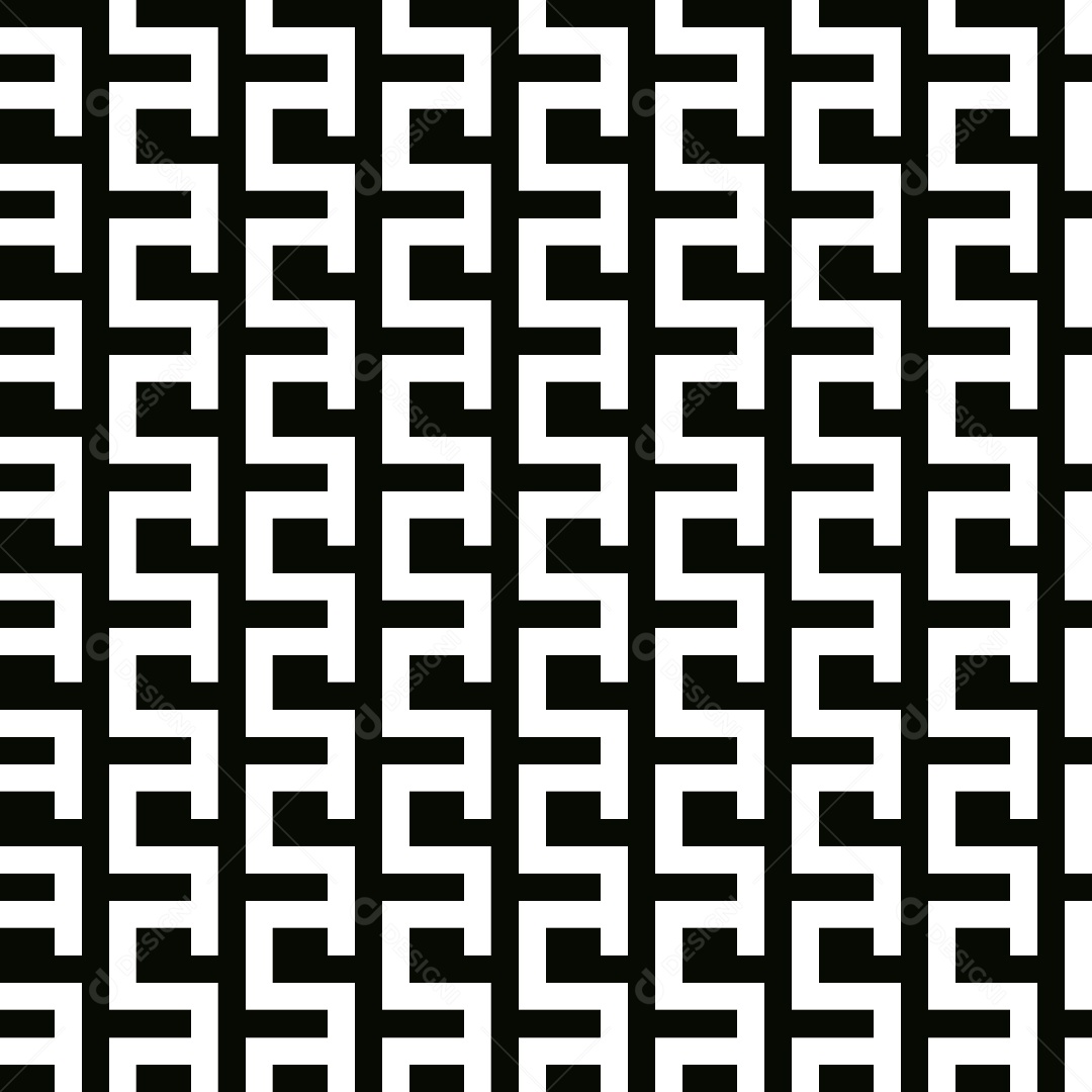 Fundo Geométrico Moderno Padrão Ladrilhos Geométricos Preto e Branco Vetor EPS