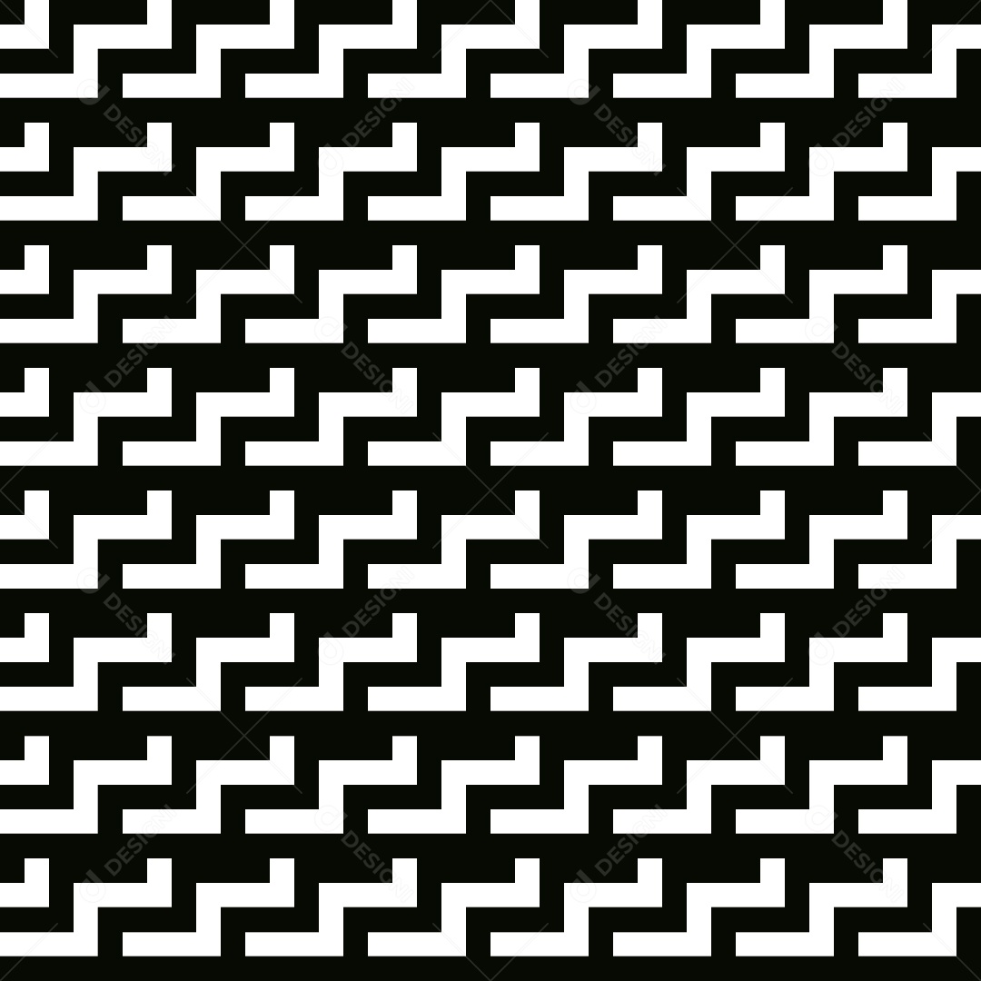 Fundo Geométrico Moderno Padrão Ladrilhos Geométricos Preto e Branco Vetor EPS