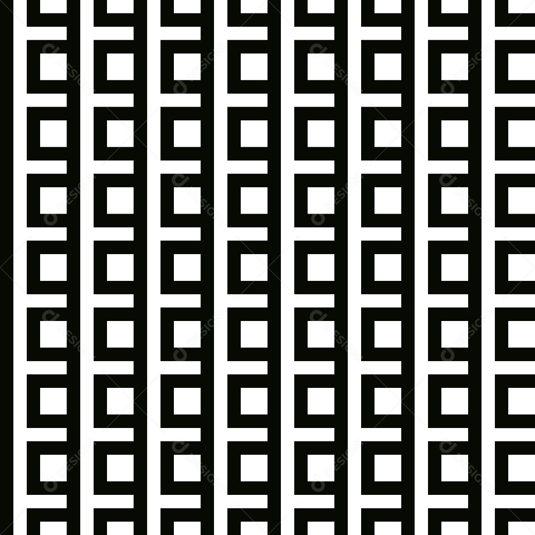 Fundo Geométrico Moderno Padrão Ladrilhos Geométricos Preto e Branco Vetor EPS