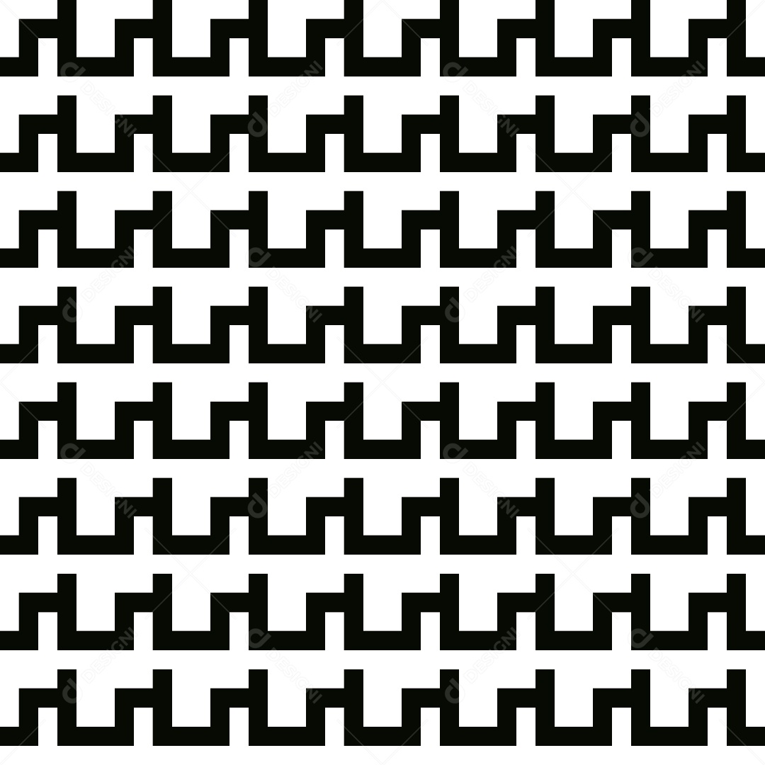 Fundo Geométrico Moderno Padrão Ladrilhos Geométricos Preto e Branco Vetor EPS