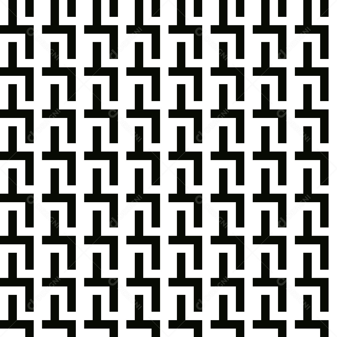 Fundo Geométrico Moderno Padrão Ladrilhos Geométricos Preto e Branco Vetor EPS