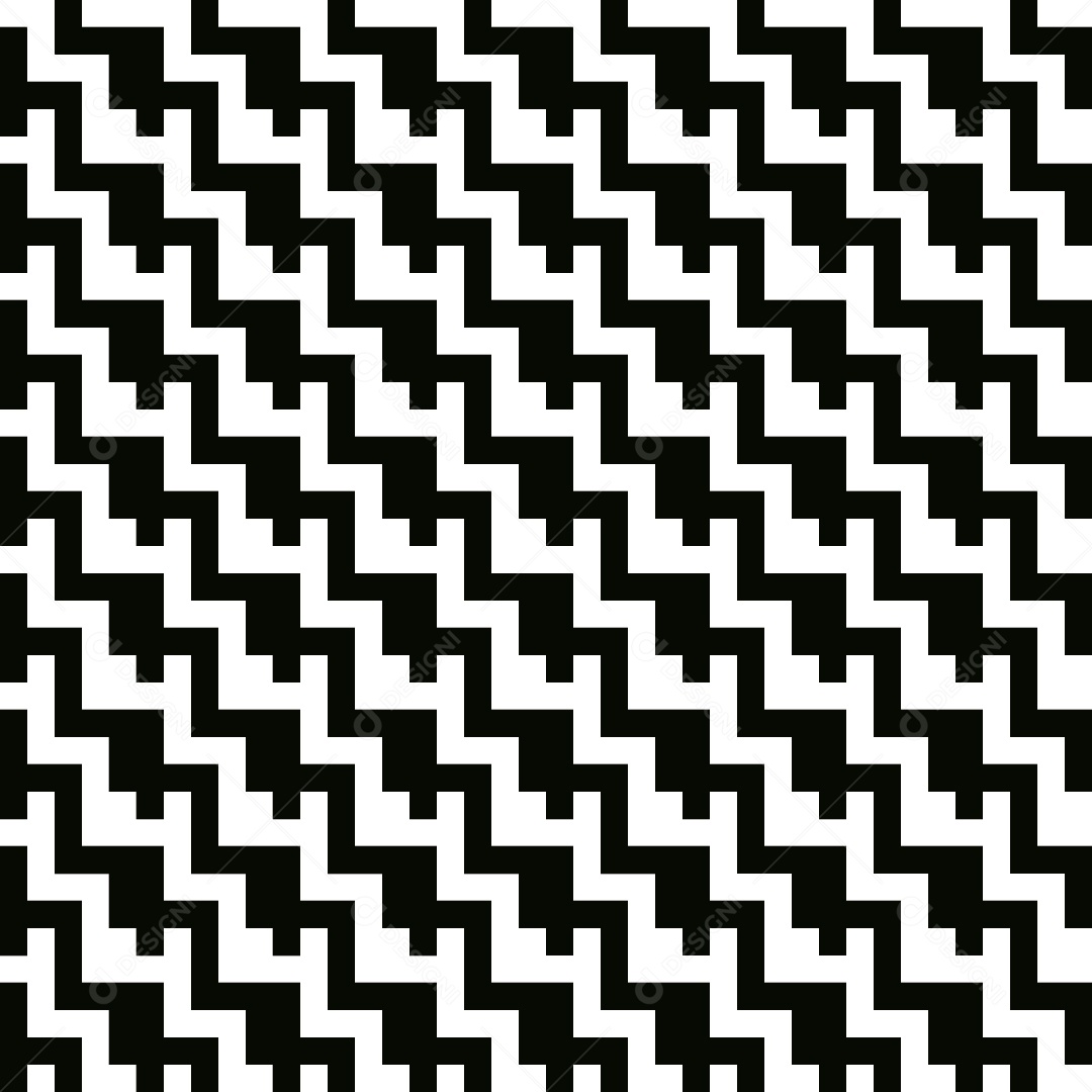 Fundo Geométrico Moderno Padrão Ladrilhos Geométricos Preto e Branco Vetor EPS