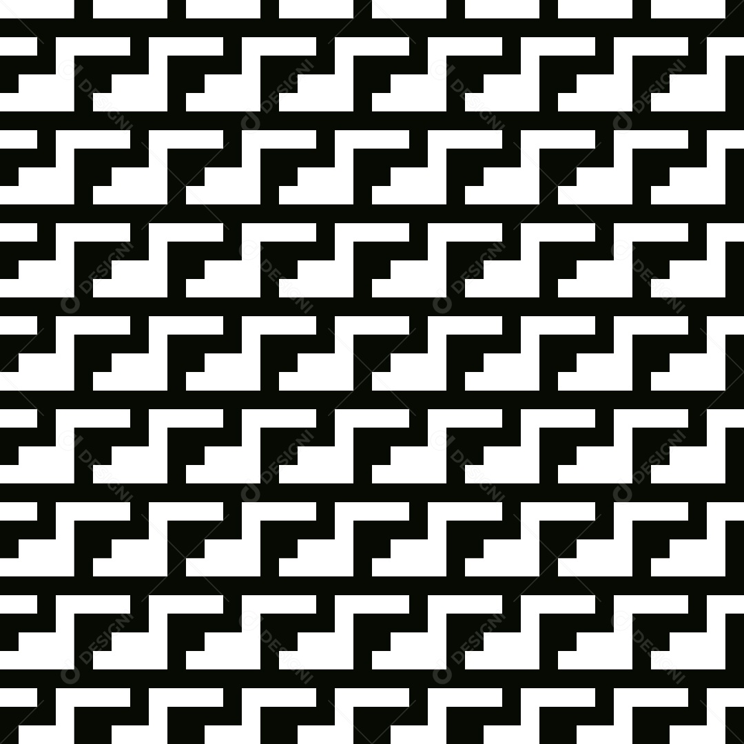 Fundo Geométrico Moderno Padrão Ladrilhos Geométricos Preto e Branco Vetor EPS