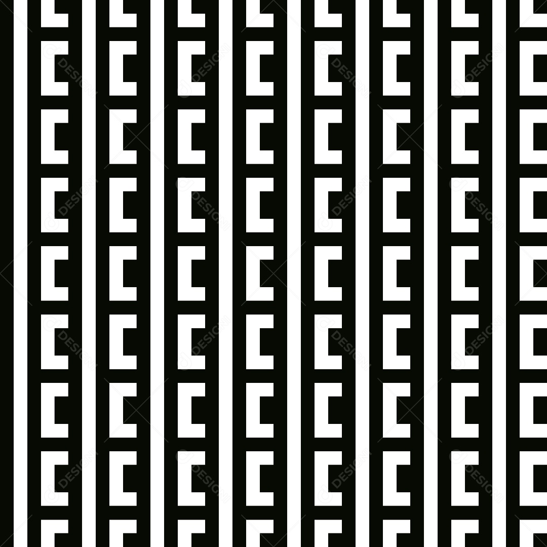 Fundo Geométrico Moderno Padrão Ladrilhos Geométricos Preto e Branco Vetor EPS