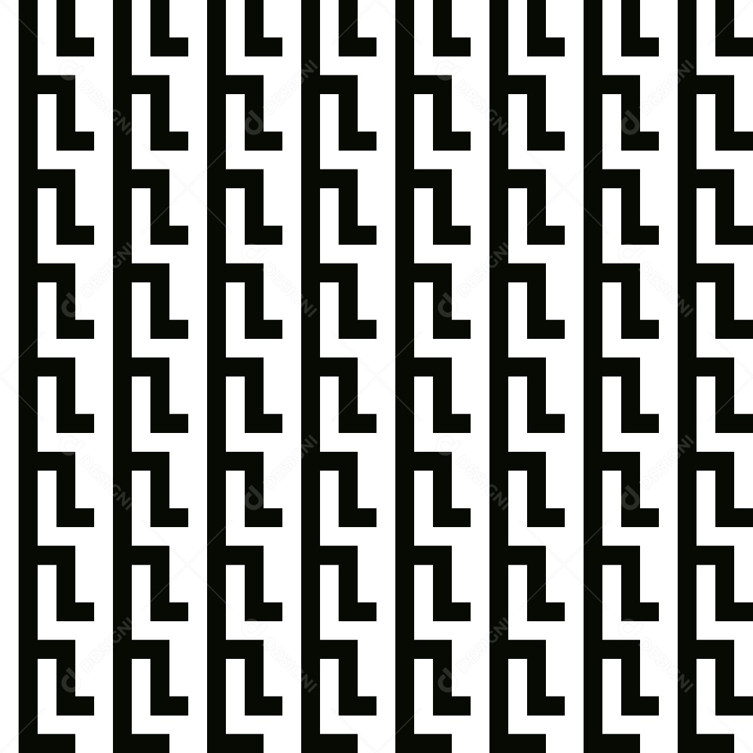 Fundo Geométrico Moderno Padrão Ladrilhos Geométricos Preto e Branco Vetor EPS