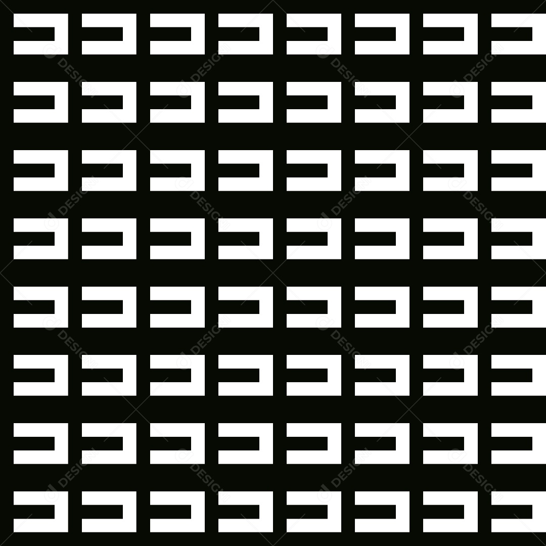 Fundo Geométrico Moderno Padrão Ladrilhos Geométricos Preto e Branco Vetor EPS