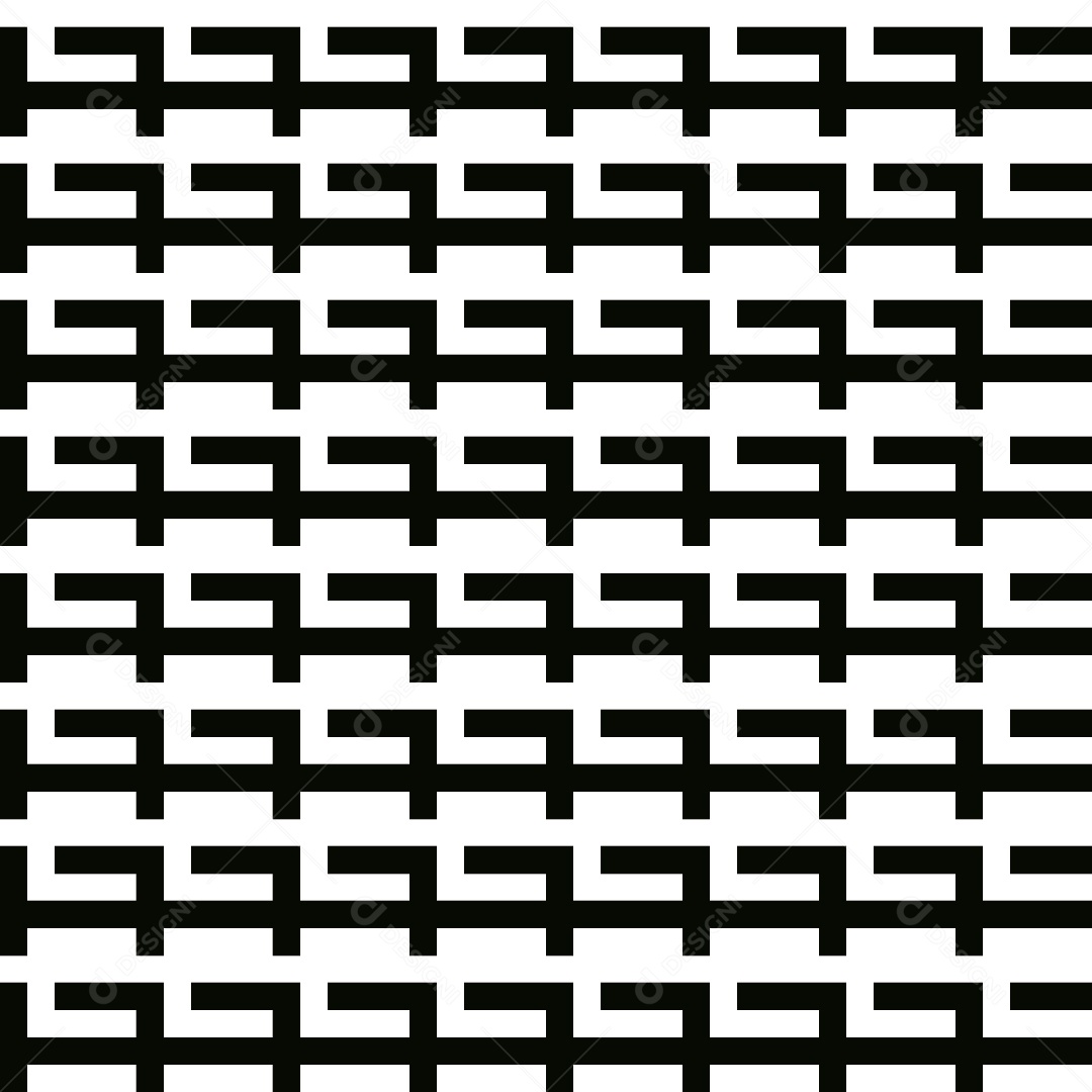 Fundo Geométrico Moderno Padrão Ladrilhos Geométricos Preto e Branco Vetor EPS