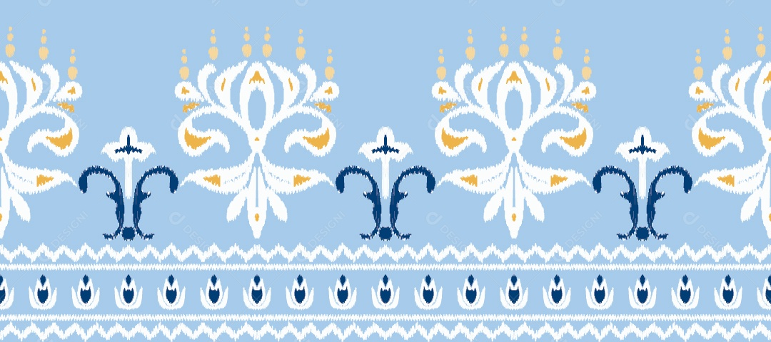 Padrão Tribal Tradicional Estilo Asteca Tapete Azul Claro Vetor EPS