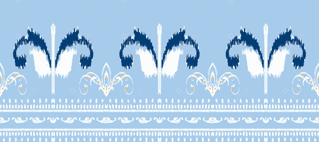 Padrão Tribal Tradicional Estilo Asteca Tapete Azul Vetor EPS