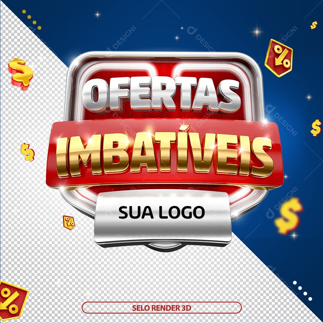 Ofertas Imbatíveis Cifrão Selo 3D Para Composição PSD