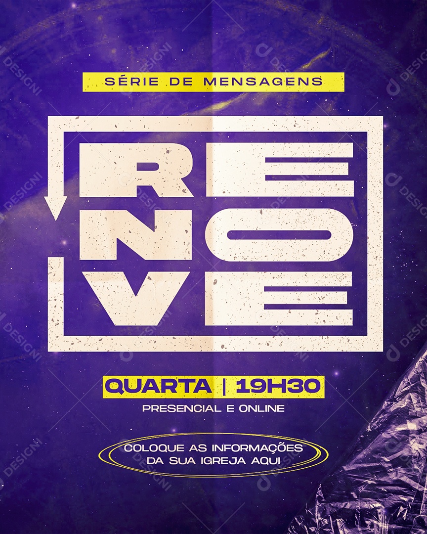 Social Media Renovação Série De Mensagens PSD Editável