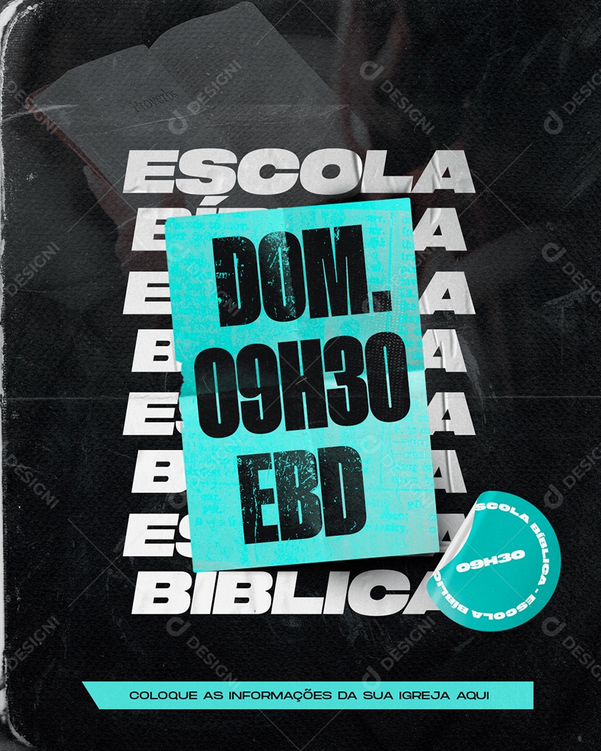 Escola Bíblica Social Media PSD Editável