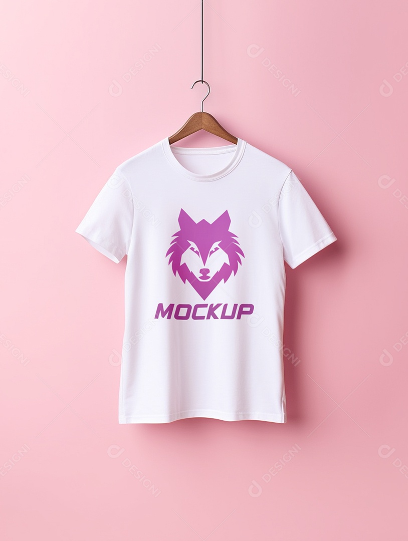Maquete de Camiseta Branca PSD Editável