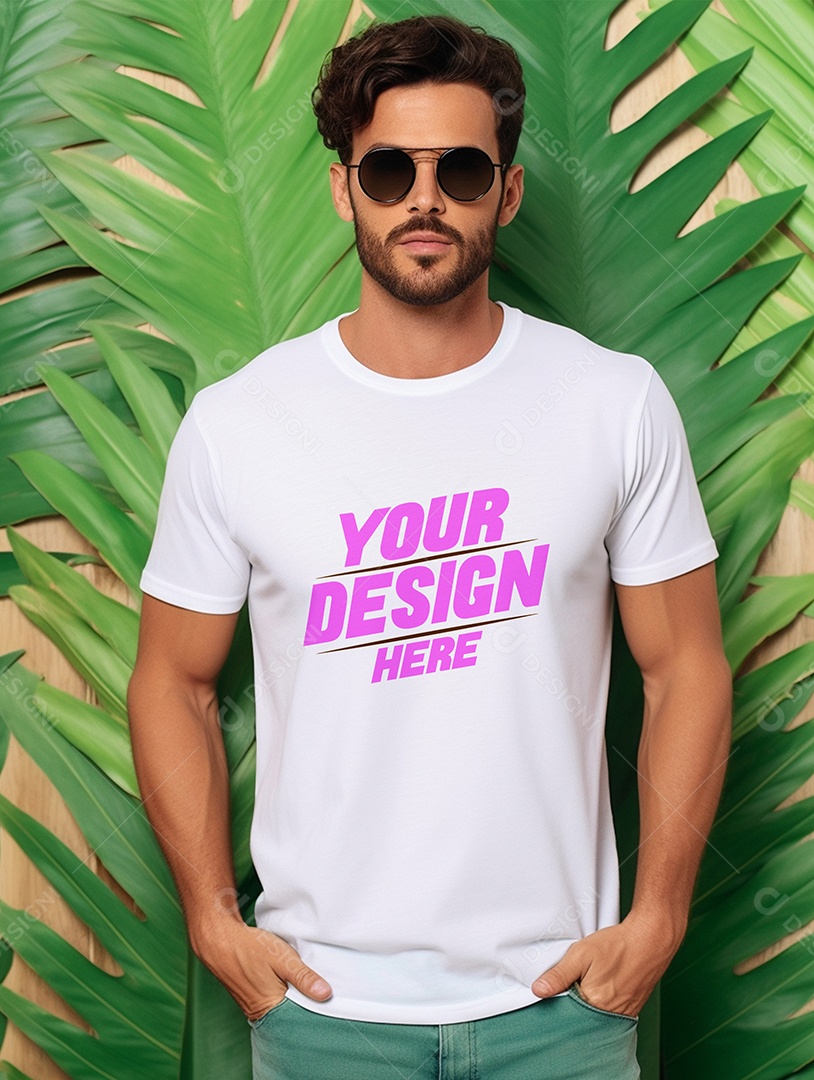 Mockup Camiseta Branca PSD Editável