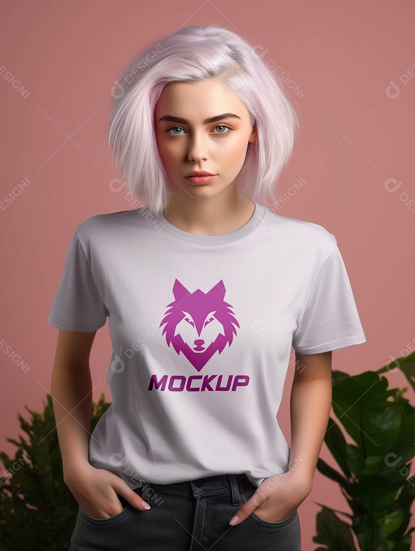 Mockup de Camiseta Branca PSD Editável