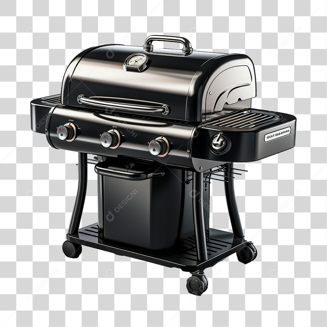 Objeto 3D Churrasqueira para Composição PNG Transparente