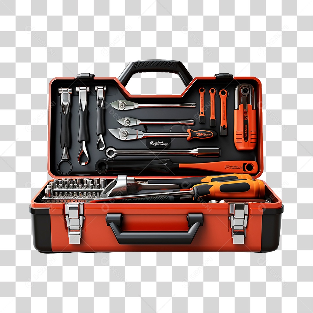 Objeto 3D Caixa de Ferramentas Para Composição PNG Transparente