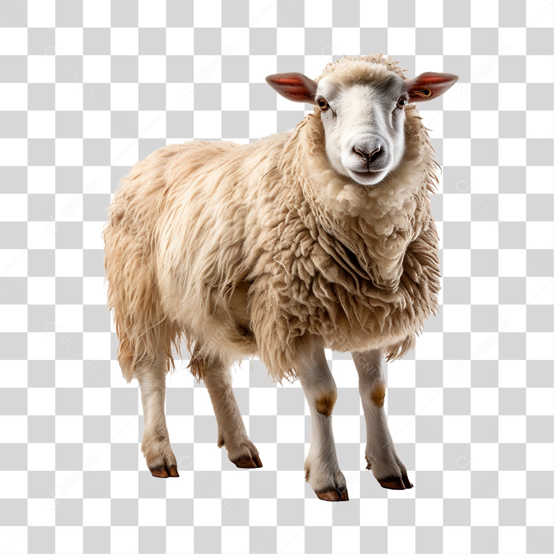 Objeto 3D Ovelha Para Composição PNG Transparente