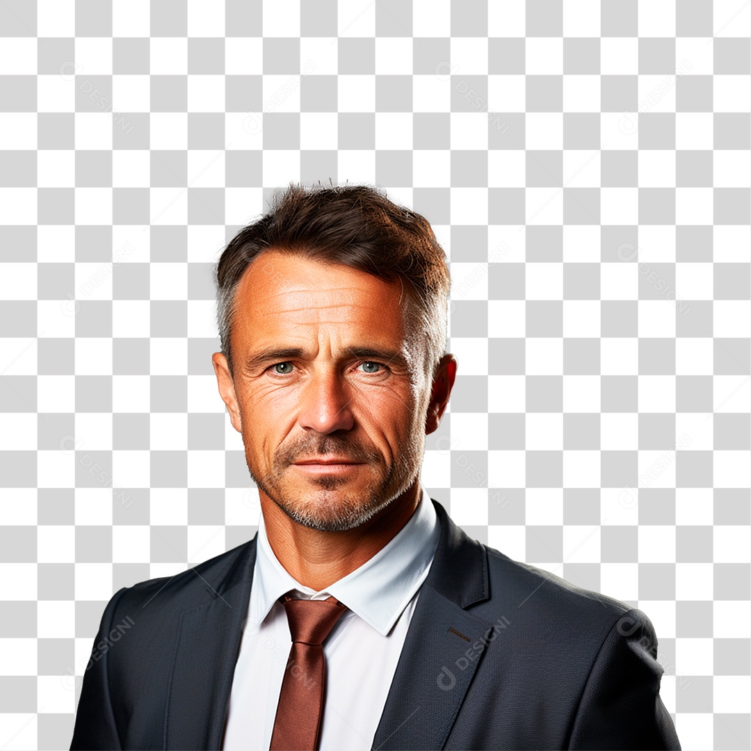 Homem de Terno Sorrindo PNG Transparente