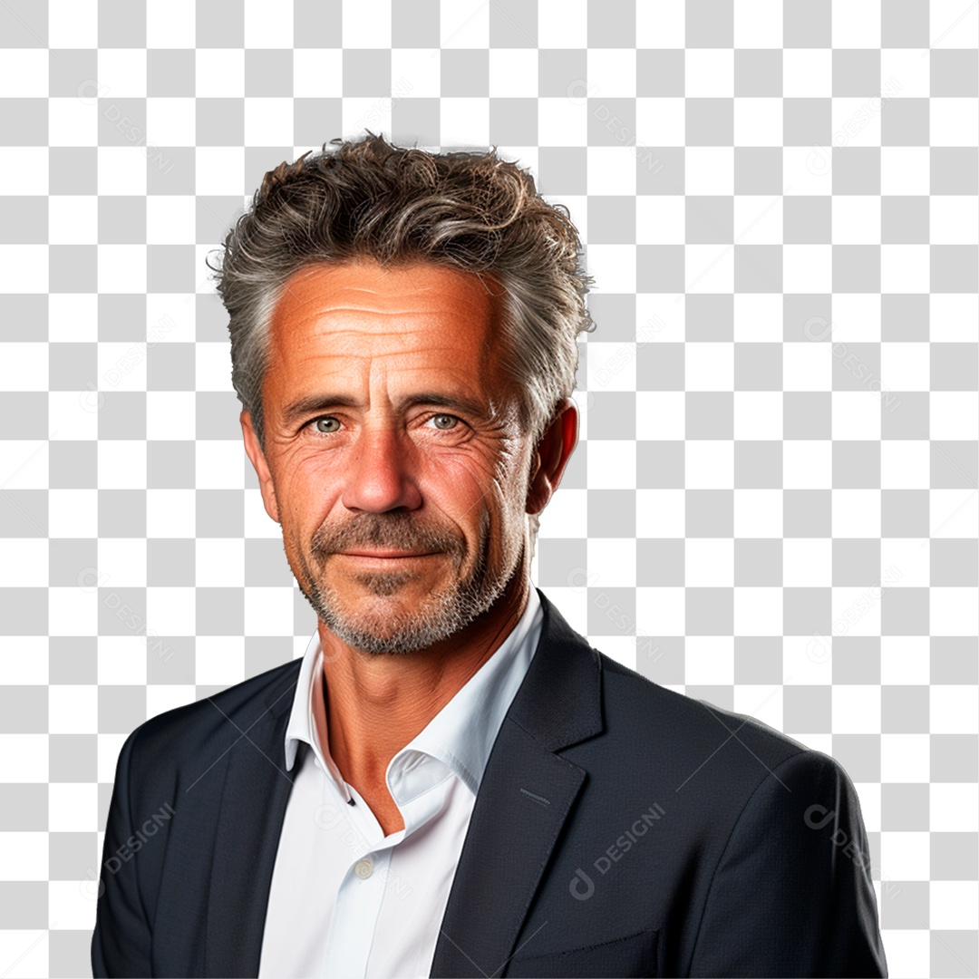 Homem de Terno Sorrindo PNG Transparente