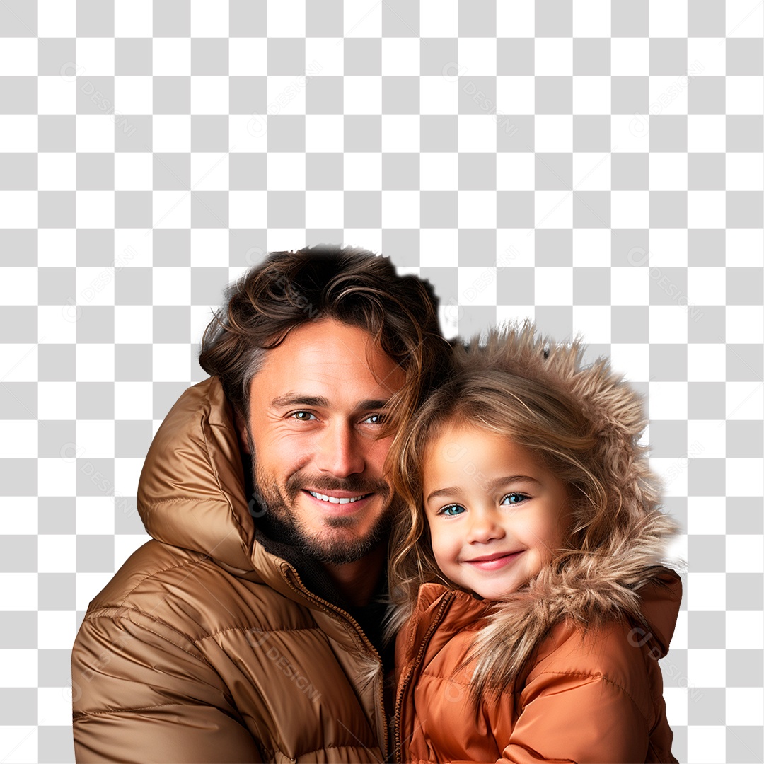 Pai e Filho Sorrindo PNG Transparente