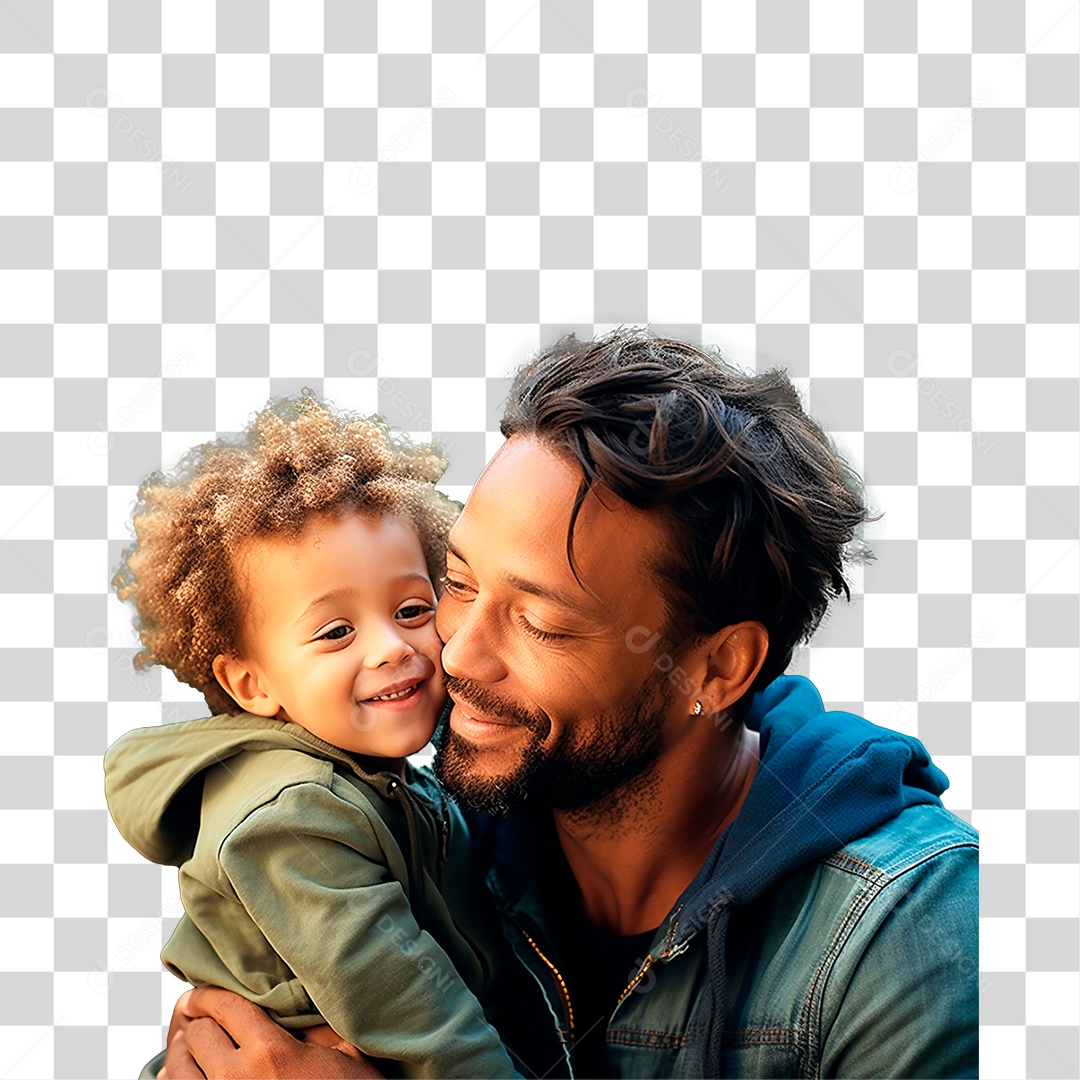 Pai e Filho Sorrindo PNG Transparente