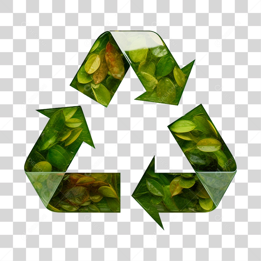 Símbolo de Reciclagem Militar PNG Transparente