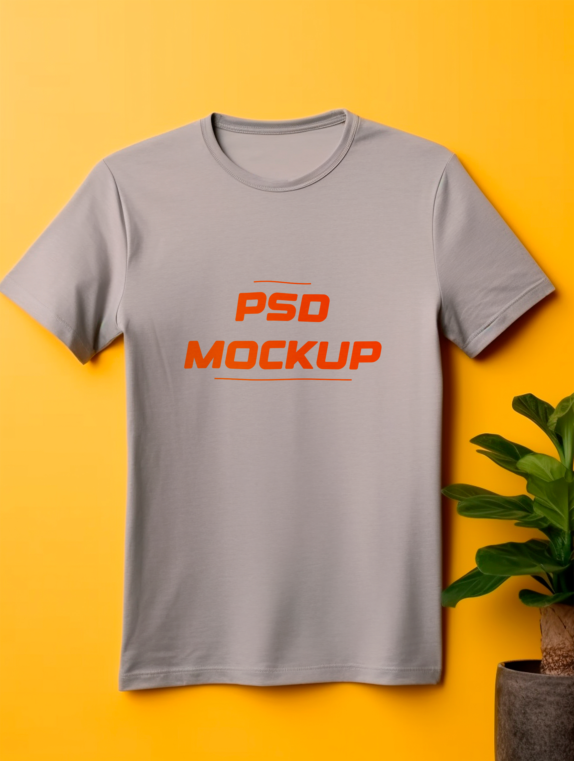 Mockup Camiseta Cinza PSD Editável