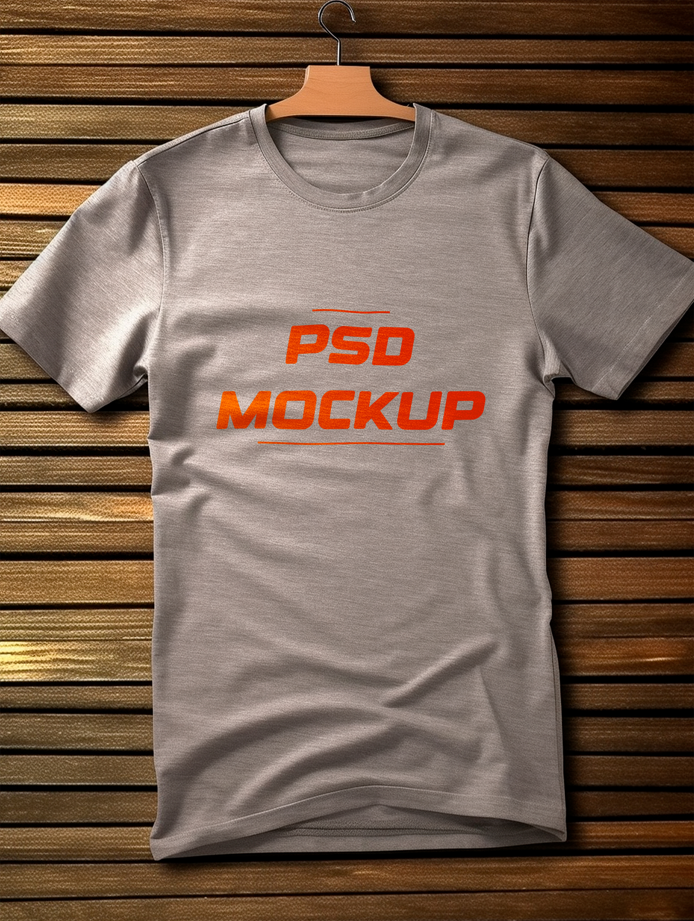 Mockup Camiseta Cinza PSD Editável