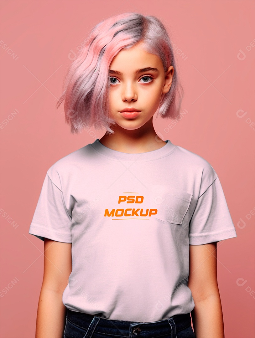 Mockup Camiseta infantil PSD Editável