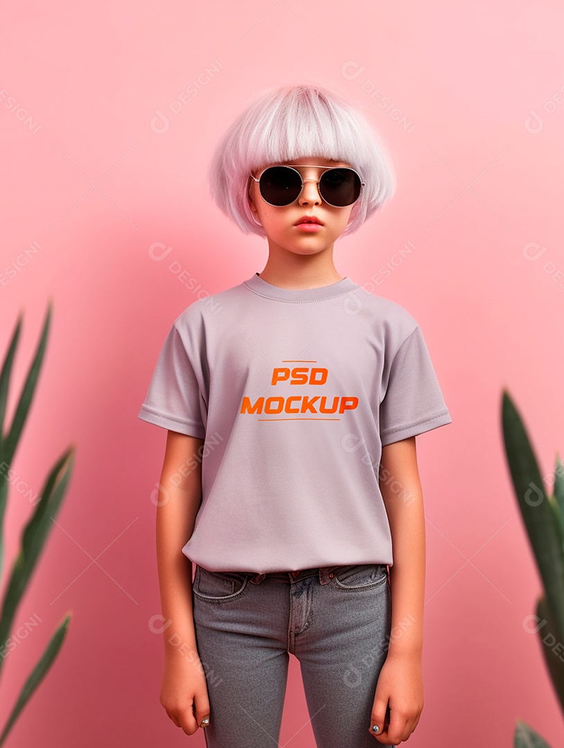 Mockup Camiseta infantil PSD Editável
