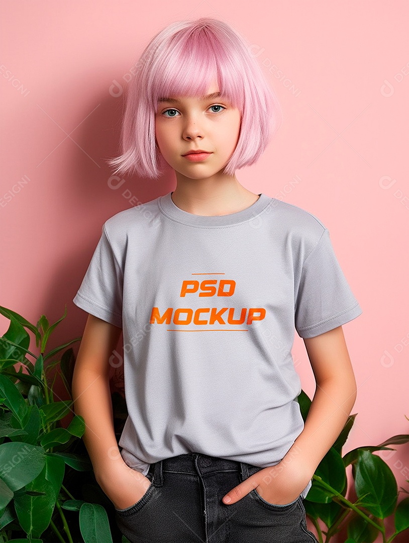 Mockup Camiseta infantil PSD Editável