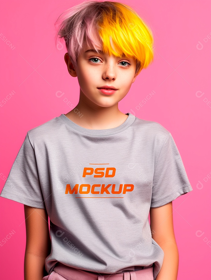 Mockup Camiseta infantil PSD Editável
