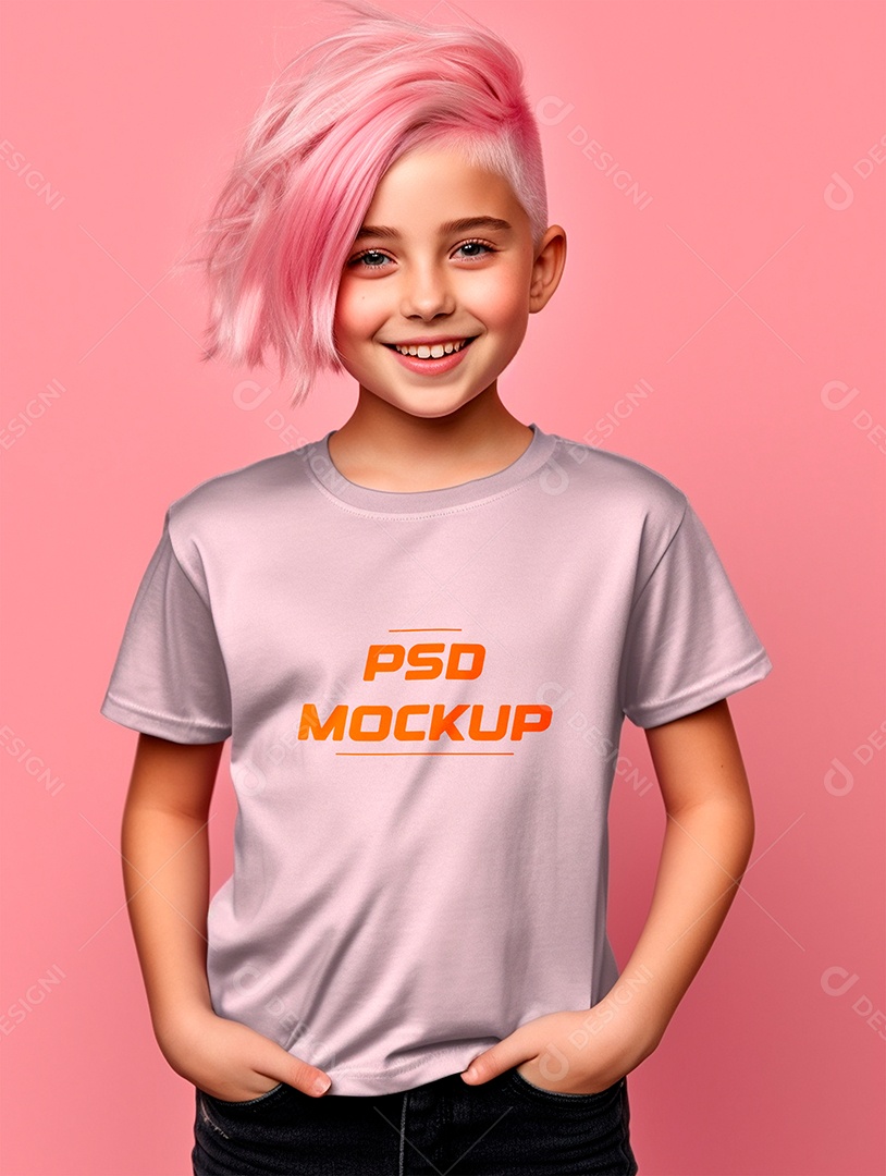 Mockup Camiseta infantil PSD Editável
