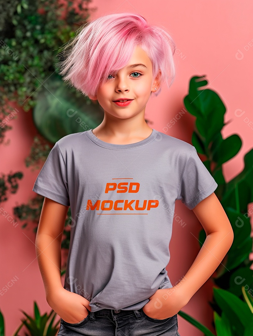 Mockup Camiseta infantil PSD Editável