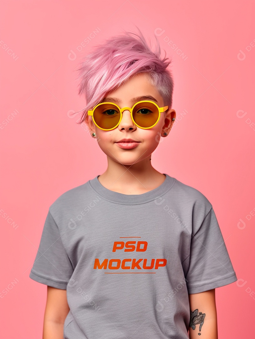 Mockup Camiseta infantil PSD Editável
