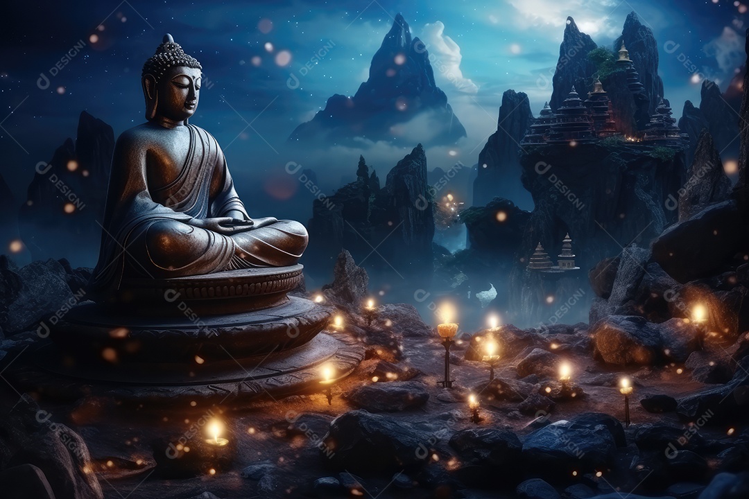 Local esotérico na floresta com Templo Zen para meditação com cristais e pedras semipreciosas.