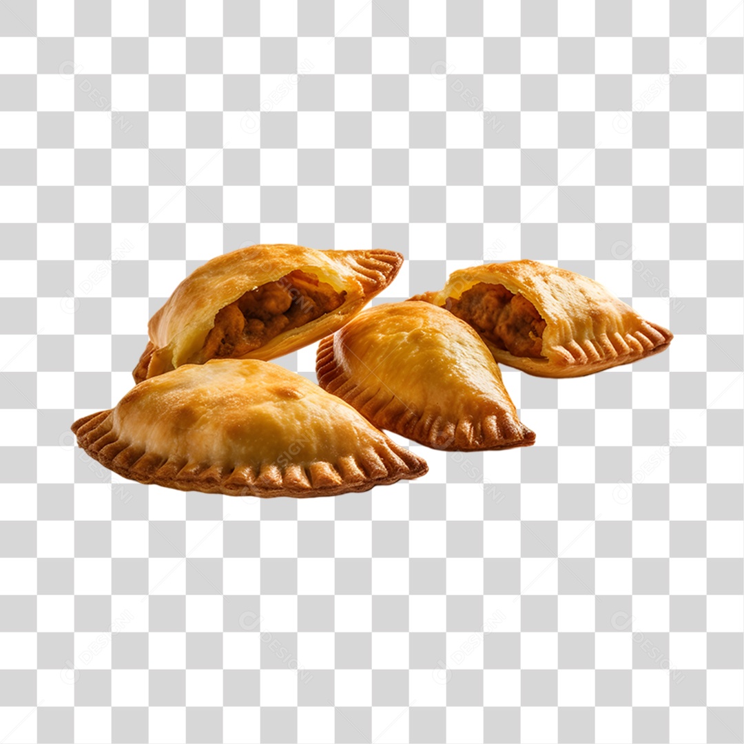 Pasteis Fritos Saborosos PNG Transparente