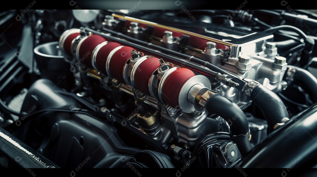 Detalhes do motor do veículo para conserto na oficina