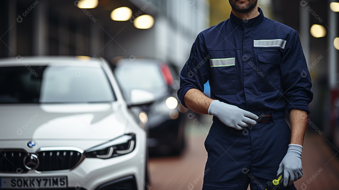 Mecânico conserto carro na oficina