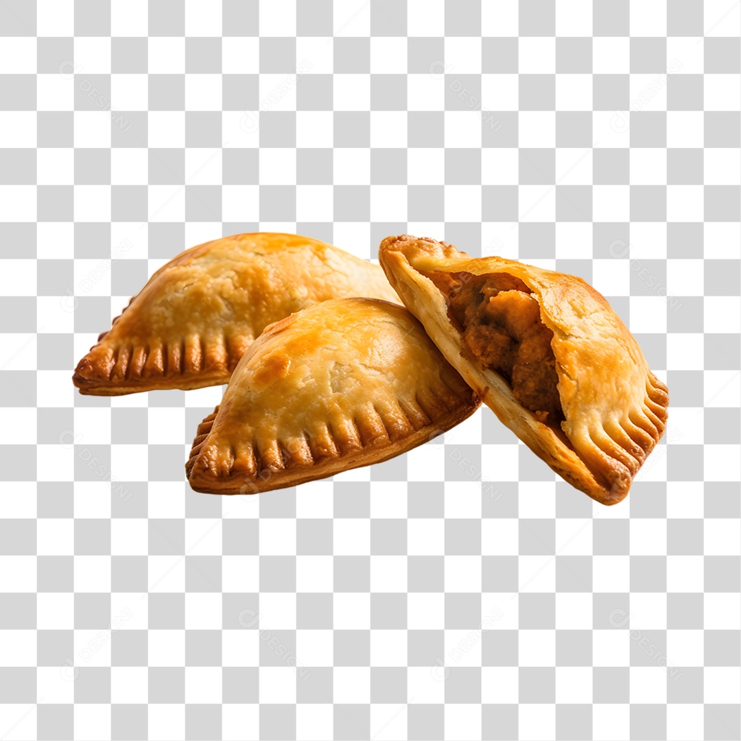 Pasteis Fritos Saborosos PNG Transparente