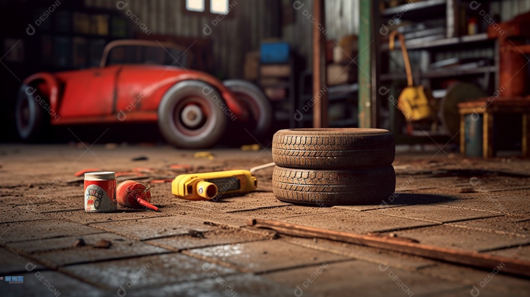 Detalhes da oficina para conserto de veículos