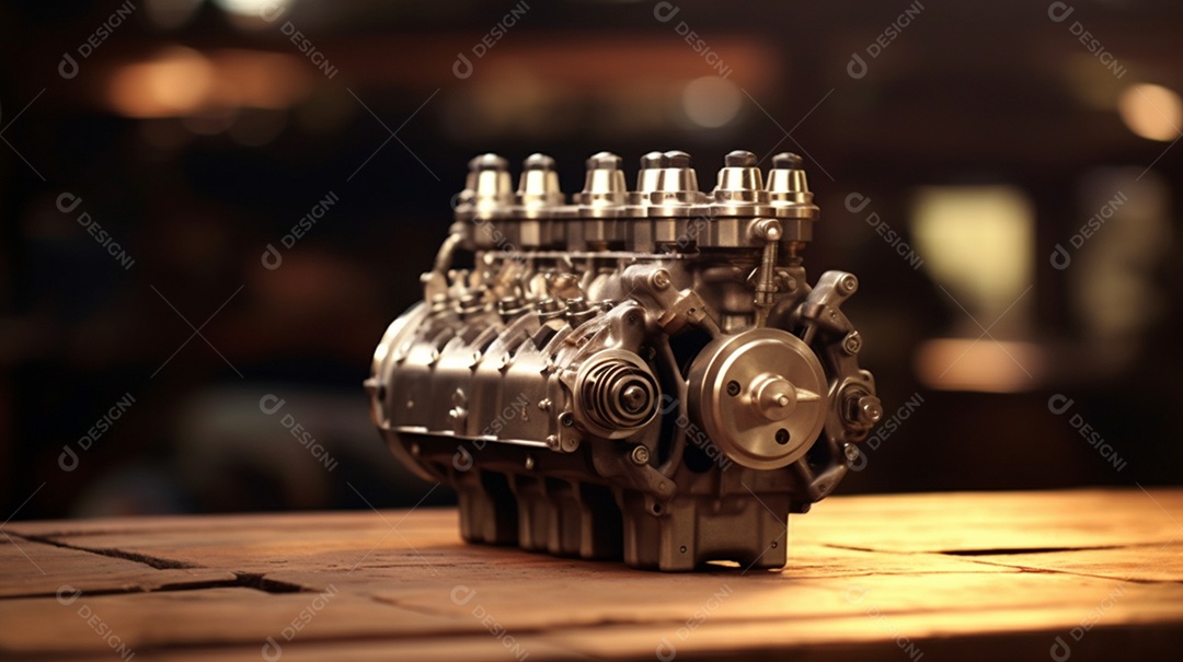 Motor de veículo para conserto na oficina