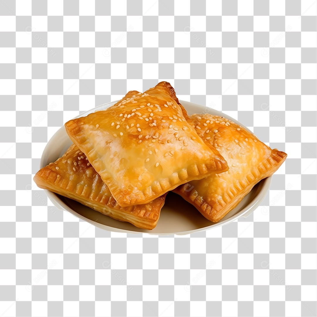 Pasteis Fritos Saborosos PNG Transparente