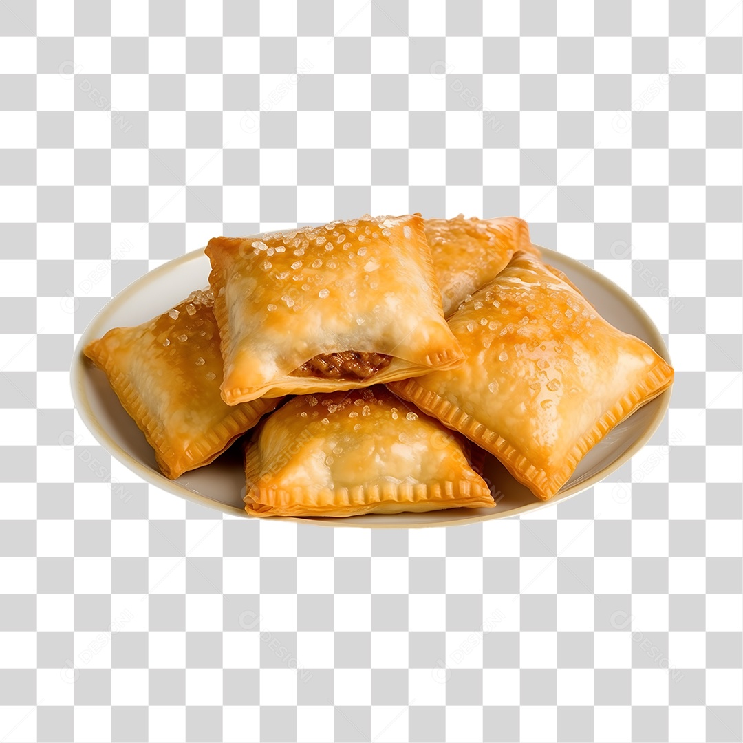 Pasteis Fritos Saborosos PNG Transparente