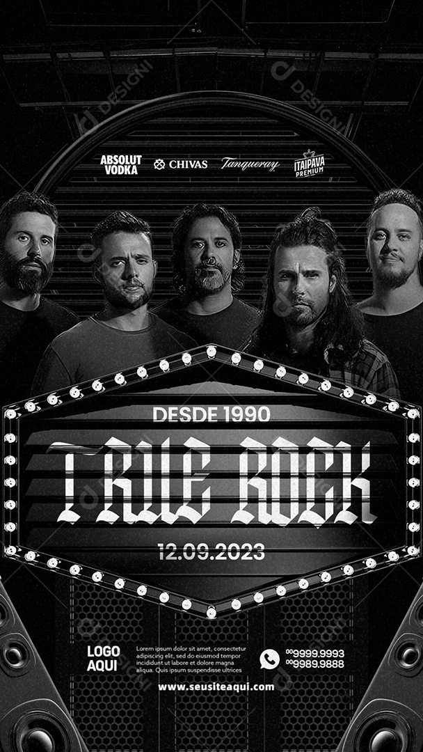 Story True Rock Flyer Banda Ego Kill Talent Social Media PSD Editável