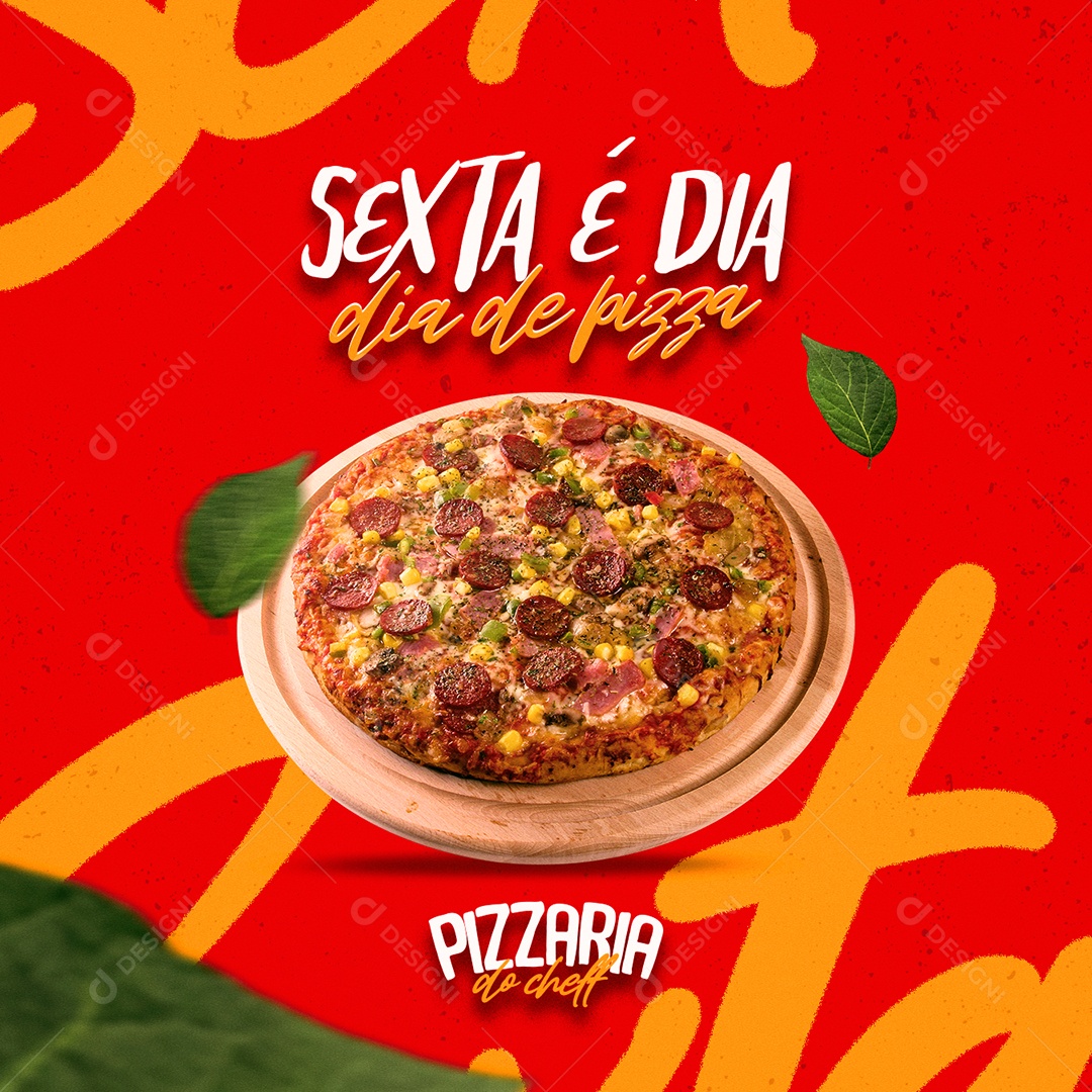 Sexta é dia de Pizza Social Media PSD Editável