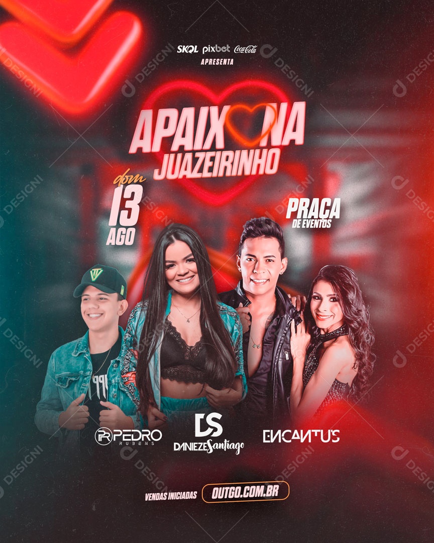 Social Media Flyer Feed Apaixona Juazeirinho PSD Editável