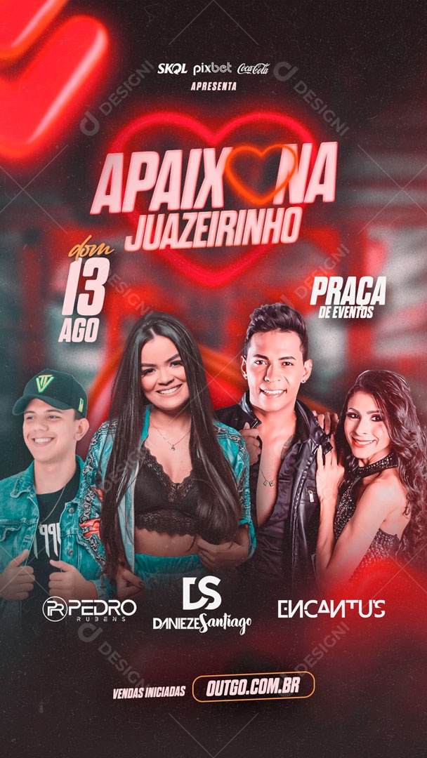 Social Media Flyer Story Apaixona Juazeirinho PSD Editável